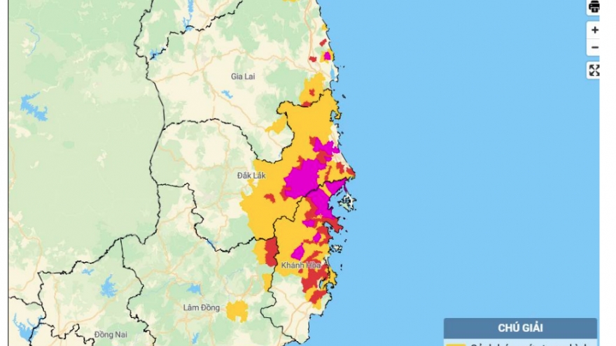 Lũ trên sông Đồng Nai và các sông miền Trung dâng cao, cảnh báo nguy hiểm cấp độ 3